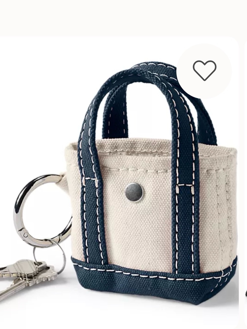 Lands End Canvas Tote - Two Keychains